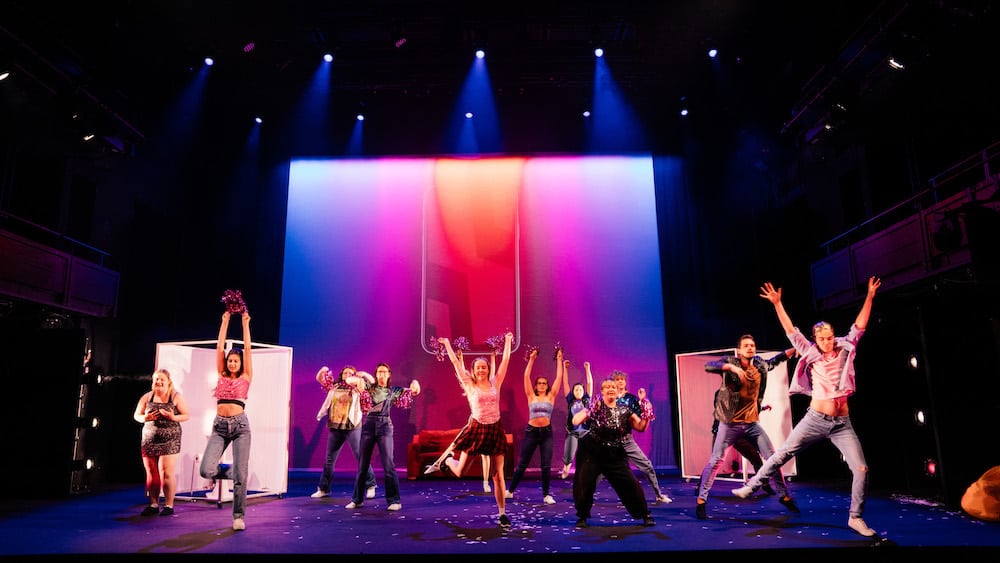 Learners performing at the National Theatre in London