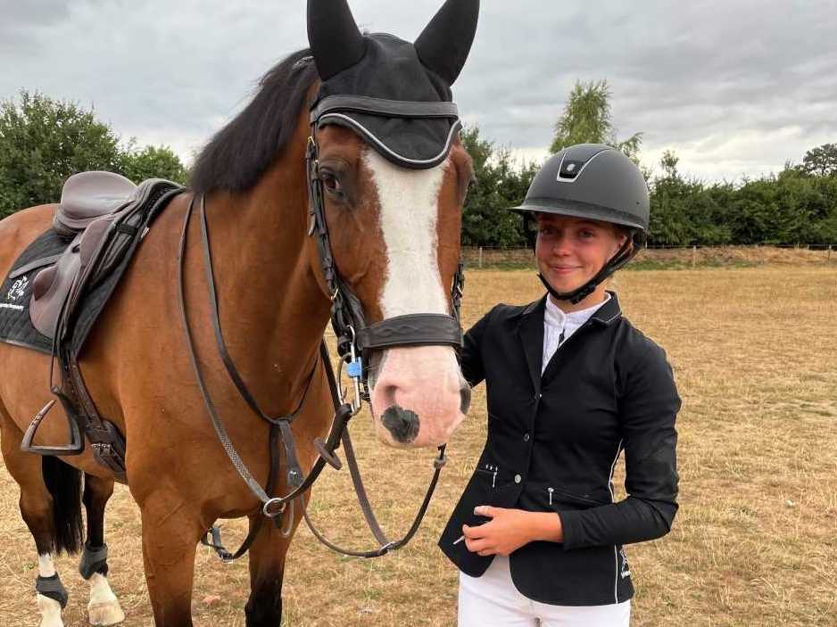 Paige Wilde and her horse.