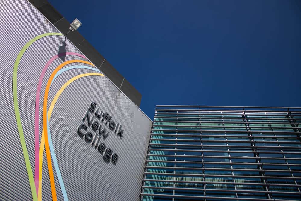 Photography of the front of the Ipswich Campus North Building
